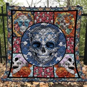 Skull Quilt Blanket Ver 89  Quilt
